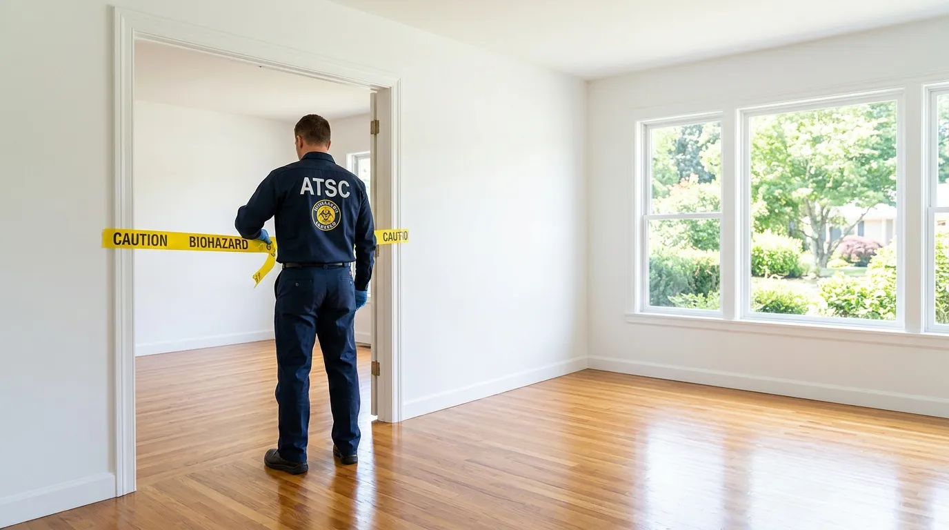 Certified biohazard cleanup crew performing Trauma Scene Cleanup in Greensboro